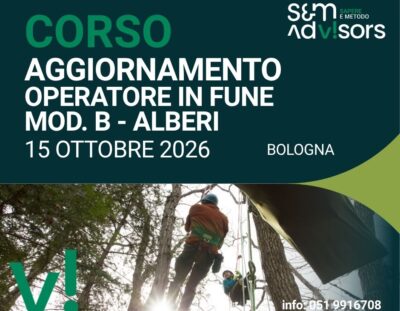 Corso aggiornamento Tree Climbing 15 ottobre 2026